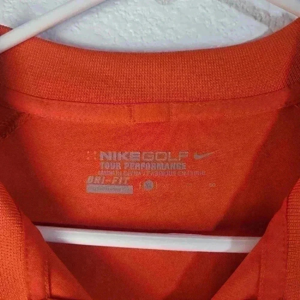 Nike Dri Fit Denver Broncos Mens Polo Shirt XL Orange Short Sleeve NFL Football - Picture 3 of 7